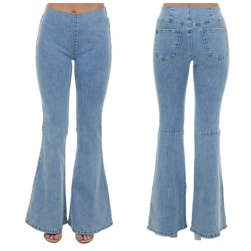 Listicle High Rise Flare Denim Jeggings Y2K Size Large